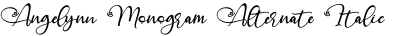 Angelynn Monogram Alternate Italic